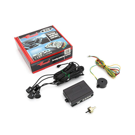 Toyota Yaris 2008-2011 Uyumlu Araç Park Sensörü Ses İkazlı E20 Siyah Sensör