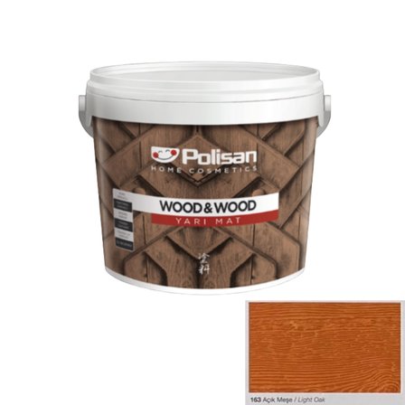 Polisan Wood&Wood Anti Aging Ahşap Verniği Yarı Mat Su Bazlı  Ahşap Boyası 2,5 LT