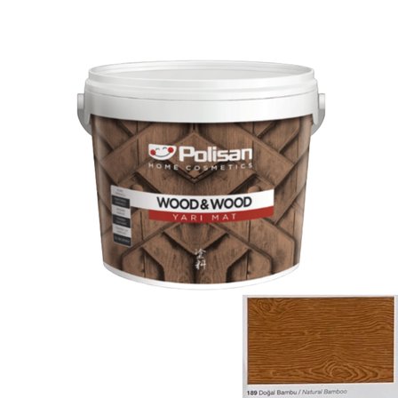 Polisan Wood&Wood Anti Aging Ahşap Verniği Yarı Mat Su Bazlı  Ahşap Boyası 2,5 LT