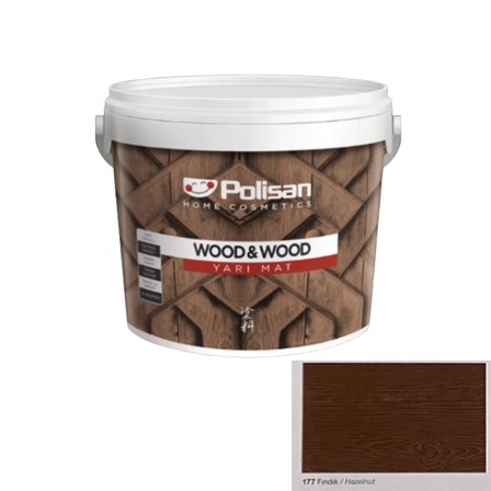 Polisan Wood&Wood Anti Aging Ahşap Verniği Yarı Mat Su Bazlı  Ahşap Boyası 2,5 LT