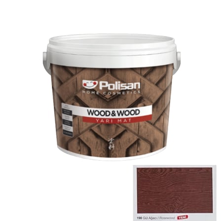 Polisan Wood&Wood Anti Aging Ahşap Verniği Yarı Mat Su Bazlı  Ahşap Boyası 2,5 LT
