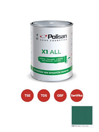 POLİSAN X1 ALL Dönüşüm Boyası 0,75 Lt Asil Yeşim / 4525
