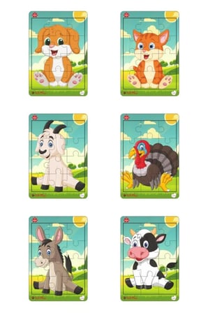 Gift Plus Ahşap Puzzle 6/12 Prç + Mesakademi Oyun Seti Hediyeli