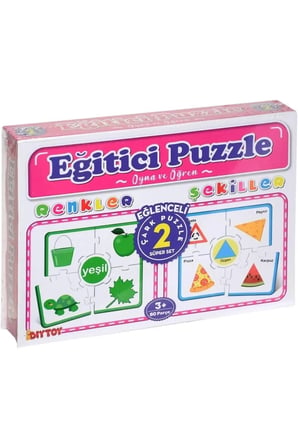 Dıytoy Çark Eğitici Puzzle Renkler-Şekiller Cp1949