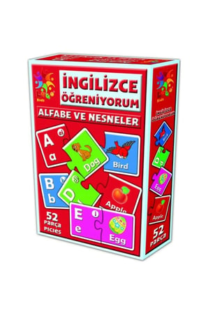 Laço Puzzle İngilizce Alfabe ve Nesneler 52 Prç