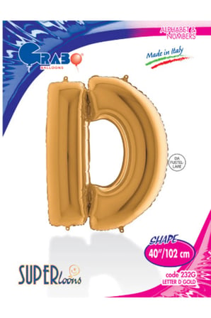 Kikajoy Harf Folyo Balon 40" Altın -D- + Mesakademi Oyun Seti Hediyeli