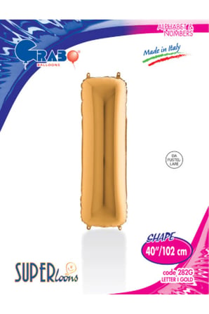 Kikajoy Harf Folyo Balon 40" Altın -I-