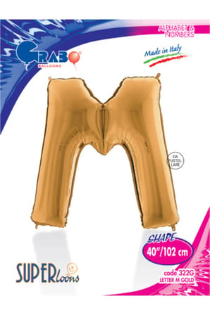 Kikajoy Harf Folyo Balon 40" Altın -M-
