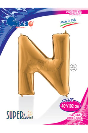 Kikajoy Harf Folyo Balon 40" Altın -N-