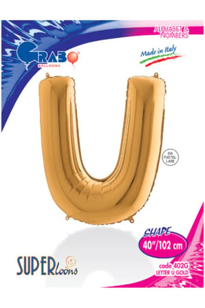 Kikajoy Harf Folyo Balon 40" Altın -U-