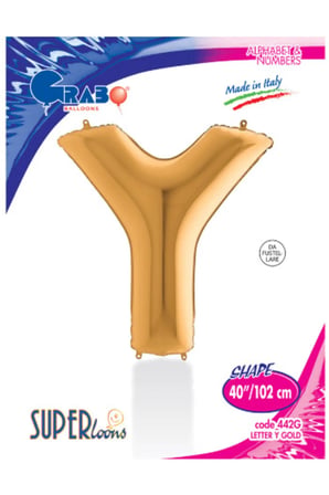 Kikajoy Harf Folyo Balon 40" Altın -Y-