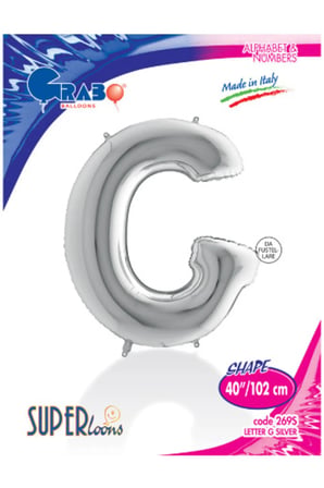 Kikajoy Harf Folyo Balon 40" Gümüş -G-