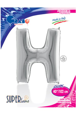 Kikajoy Harf Folyo Balon 40" Gümüş -H-