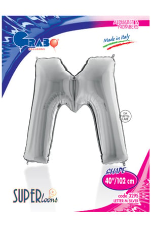 Kikajoy Harf Folyo Balon 40" Gümüş -M-