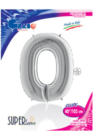 Kikajoy Harf Folyo Balon 40" Gümüş -O-
