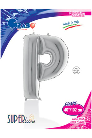 Kikajoy Harf Folyo Balon 40" Gümüş -P-