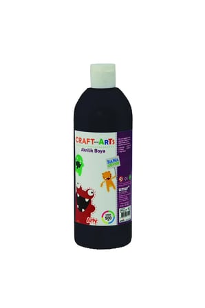 Craft and Arts Akrilik Boya 500ml Siyah