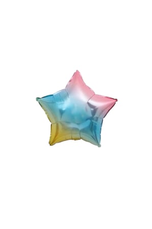 Kika Yıldız Folyo Balon 18" Rainbow + Mesakademi Oyun Seti Hediyeli