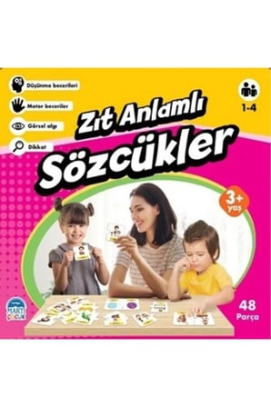 Martı Eğitici Yapboz Zıt Anlamlı Sözcükler + Mesakademi Oyun Seti Hediyeli