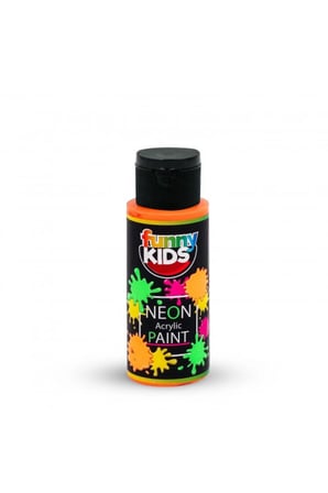 Funny Kids Akrilik Neon Boya 070Cc 4806 Turuncu + Mesakademi Oyun Seti Hediyeli