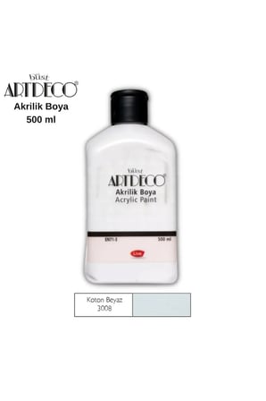 Artdeco Akrilik Boya 500ML 3008 Koton Beyaz