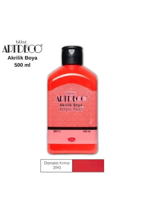 Artdeco Akrilik Boya 500ML 3043 Domates Kırmızı