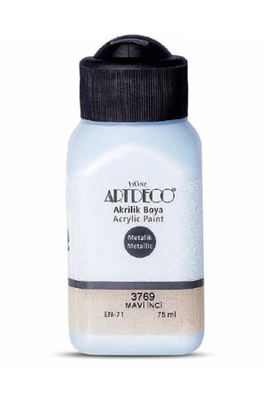 Artdeco Metalik Akrilik Boya 75Ml Mavi İnci 3769