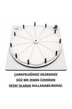 Beyaz Çarkıfelek Eğitici Ahşap Materyali + Mesakademi Eğitim Desteği Hediyeli