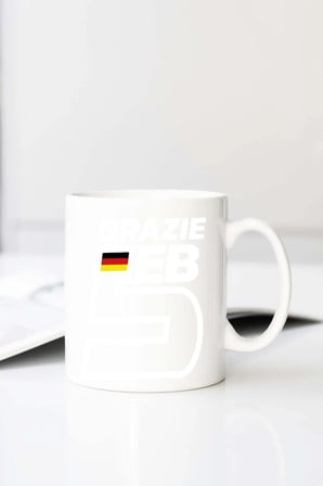 Ferrari Grazie Sebastian Vettel Baskılı 330 ml Porselen Kupa Bardak (123461-3)