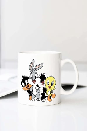 Disney Baskılı 330 ml Porselen Kupa Bardak (123464-2)