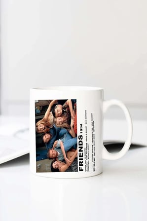 Friends Baskılı 330 ml Porselen Kupa Bardak (123471-1)