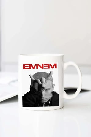 Eminem Bo A Areti Baskılı 330 ml Porselen Kupa Bardak (123473-4)