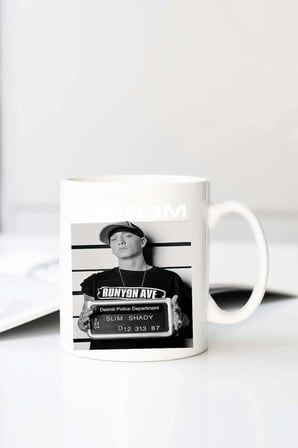 Eminem Rap Baskılı 330 ml Porselen Kupa Bardak (123474-2)