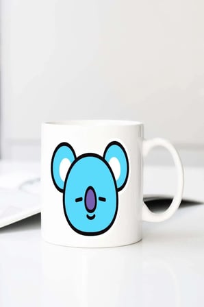 Gala Bt21 Kpop Bts Bangtan Ti Baskılı 330 ml Porselen Kupa Bardak (123477-3)
