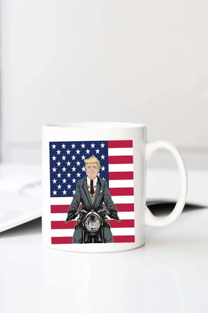 Donald Trump Baskılı 330 ml Porselen Kupa Bardak (123552-1)