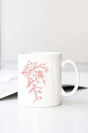 Enjoy Japon E Baskılı 330 ml Porselen Kupa Bardak (123608-1)
