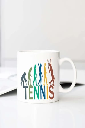 Evolution Tennis Pn Baskılı 330 ml Porselen Kupa Bardak (123631-1)