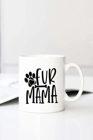 Fur Mama 01 Baskılı 330 ml Porselen Kupa Bardak (123736-1)