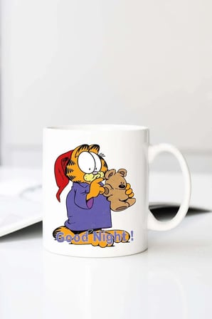 Garfield Illustrasyon Pn Baskılı 330 ml Porselen Kupa Bardak (123766-1)