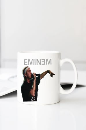 Müzik, Rap & K-Pop Serisi Baskılı 330 ml Porselen Kupa Bardak (123474)