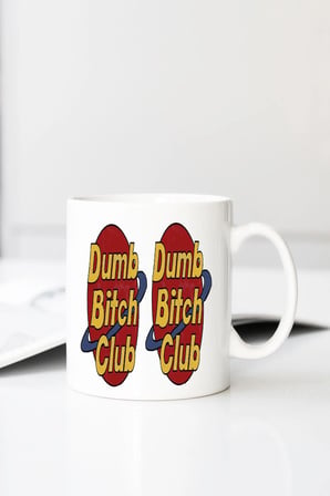 Dumb Bitch Baskılı 330 ml Porselen Kupa Bardak (123572_1)