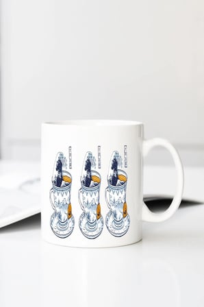 Fincansal Baskılı 330 ml Porselen Kupa Bardak (123684_1)