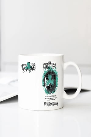 Formatik Boston Celtics 100 Pamuk T Shirt Baskılı 330 ml Porselen Kupa Bardak (123704_1)