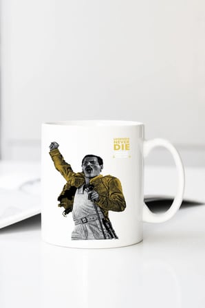 Freddie Mercury Bohemian Rhaps Baskılı 330 ml Porselen Kupa Bardak (123720_1)