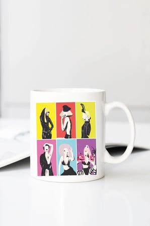 Gaga Baskılı 330 ml Porselen Kupa Bardak (123745_1)
