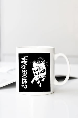 Joker K Baskılı 330 ml Porselen Kupa Bardak (123789_1)