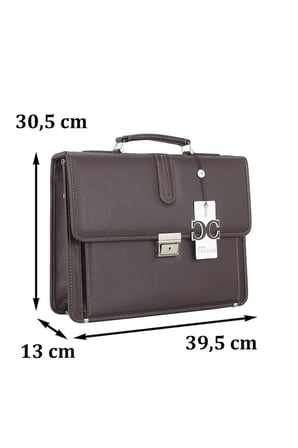 Kilit Mekanizmalı Taba Notebook Evrak Çanta 15,6 Inç Omuz Askılı
