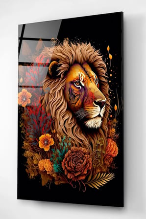 Lion Cam Tablo, Dekoratif Cam Tablo