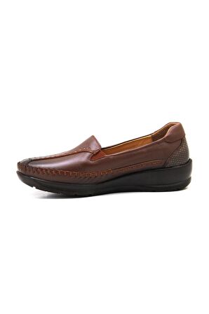 Forelli Lina 55022 Deri Comfort Kadın Ayakkabı - Taba
