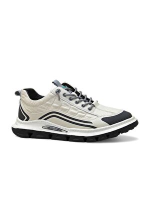 Guja 24Y590 Trend Deri Erkek Sneaker - Beyaz